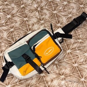 Adventure Two-Tone Yellow & Teal Waist Bag